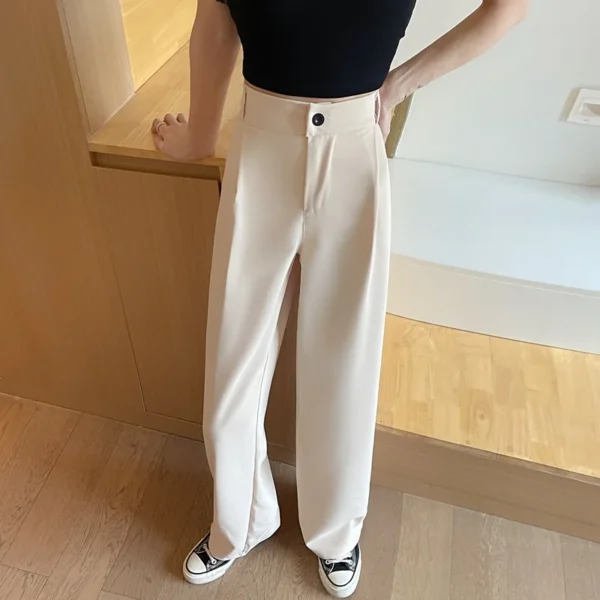 High Waist Wide Leg Straight Tube Pants Sagging Loose Long Pants - Image 4