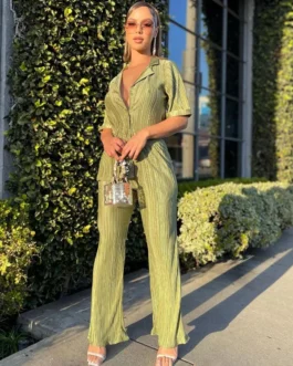 Women’s Casual Loose Short Sleeve 2 Piece Set