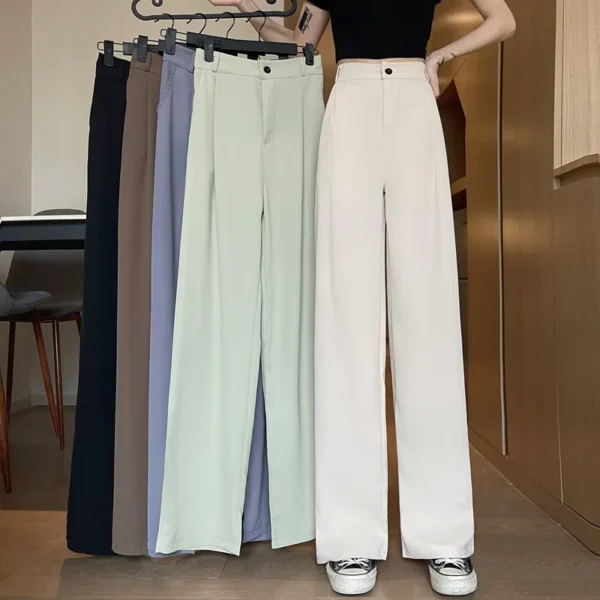 High Waist Wide Leg Straight Tube Pants Sagging Loose Long Pants - Image 6