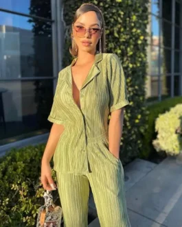 Women’s Casual Loose Short Sleeve 2 Piece Set