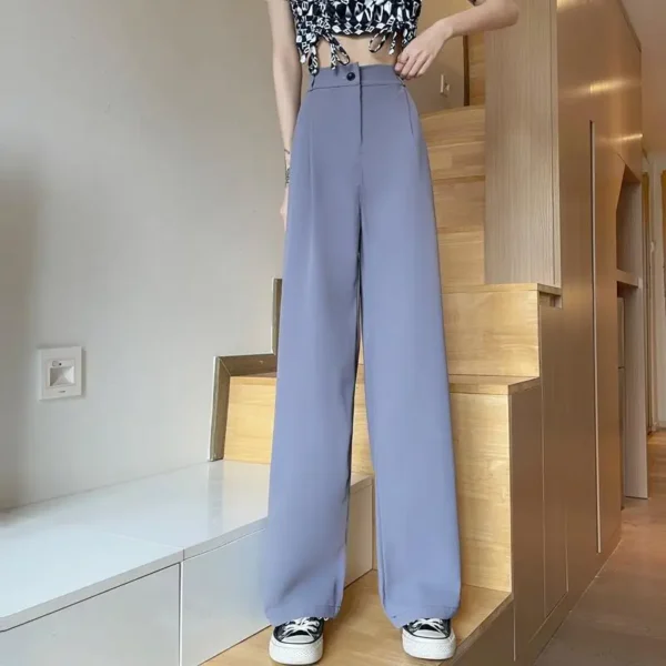 High Waist Wide Leg Straight Tube Pants Sagging Loose Long Pants - Image 5