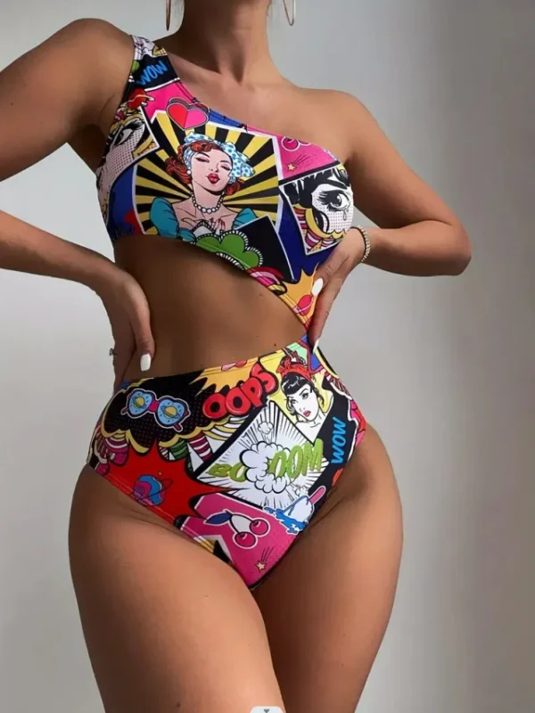 Cartoon and Comic Printing Swimming Suit