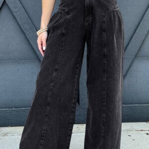 69746537-194d1616ba24d74b.jpg Dark Grey Pleated Wide Leg Mineral Wash Denim Pants