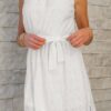 69751459-1c9acc1a9d34add6.jpg White Lace Sleeveless Knot Hollow Out Back Tied Waist Mini Dress