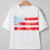 White Flag Bow Graphic Crewneck Tee