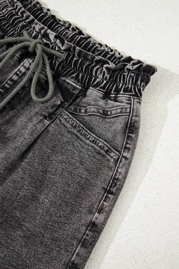 69907564-40e1380dbe89b434.jpg Ashleigh Blue Drawstring High Waist Casual Denim Shorts with Pockets