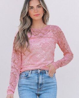Blossom Floral Lace Sheer Long Sleeve Top