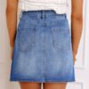 Ashleigh Blue Wrapped Crossed Waist Denim Mini Skirt