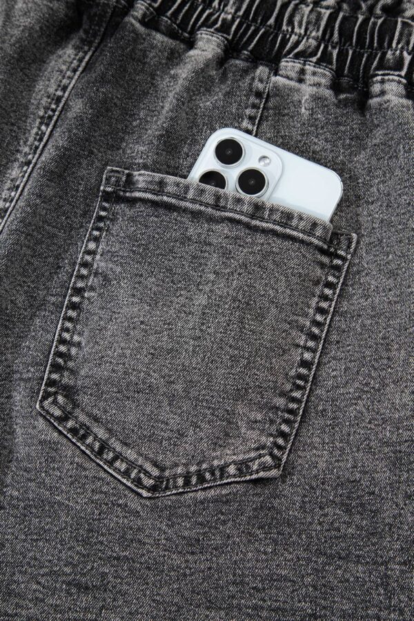 69907560-5fe09da2d78d4a4a.jpg Ashleigh Blue Drawstring High Waist Casual Denim Shorts with Pockets