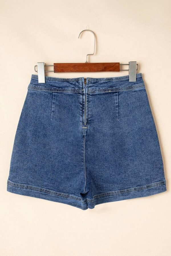 Ashleigh Blue Faux Wrapped Mini Denim Skort - Image 5