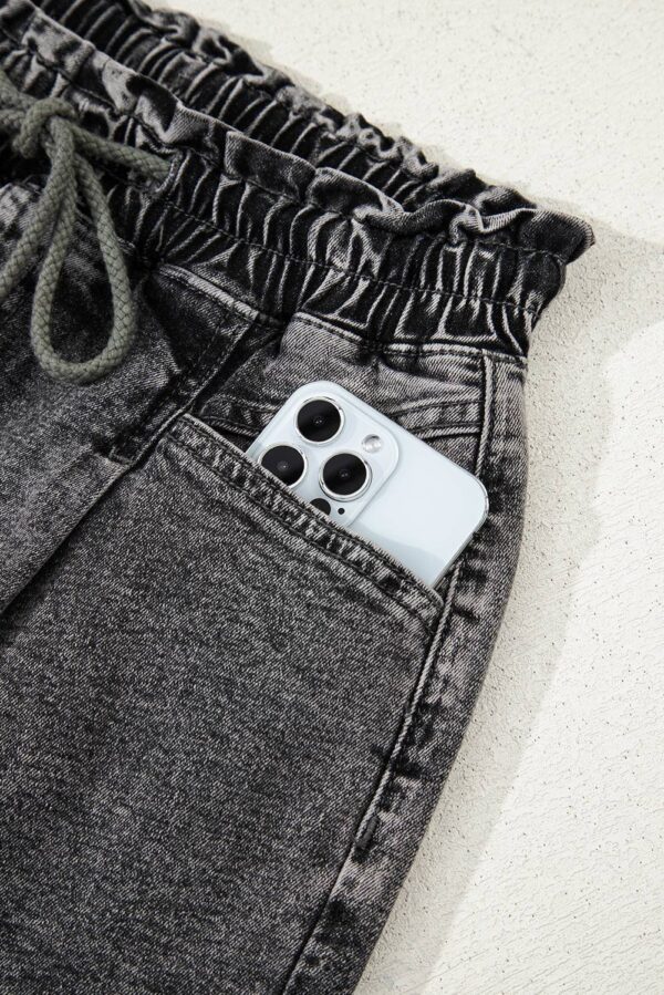 69907563-958b078b9933ff8b.jpg Ashleigh Blue Drawstring High Waist Casual Denim Shorts with Pockets