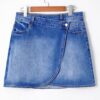 Ashleigh Blue Wrapped Crossed Waist Denim Mini Skirt