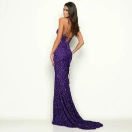 High Quality Party Sexy Sling Sequin Slit Evening Dress