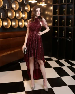 Breast Wrap Bead Bag Sexy Dress House Show Host Performance Skirt