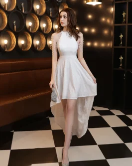 Breast Wrap Bead Bag Sexy Dress House Show Host Performance Skirt