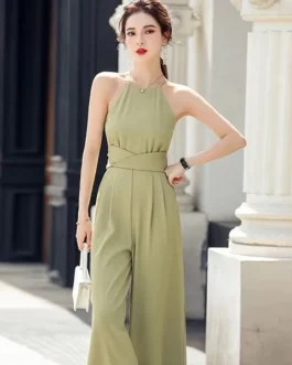 High Waist Drop Style Jumpsuit Summer