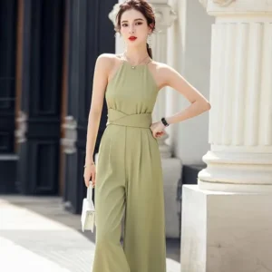 High Waist Drop Style Jumpsuit Summer
