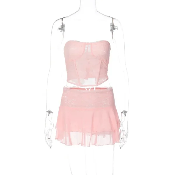 Double-layer Skirts and Top Set for Women - Image 4