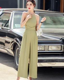 High Waist Drop Style Jumpsuit Summer