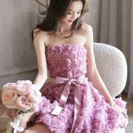 High-End Tube Top Light Luxury Dress | Elegant Formal Gown