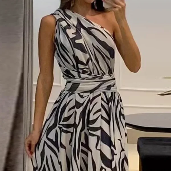 Sleeveless Slit Backless Nipped Waist Long Skirt Party Evening Dresses