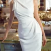 Evening Party Luxury White Sleeveless Dresses