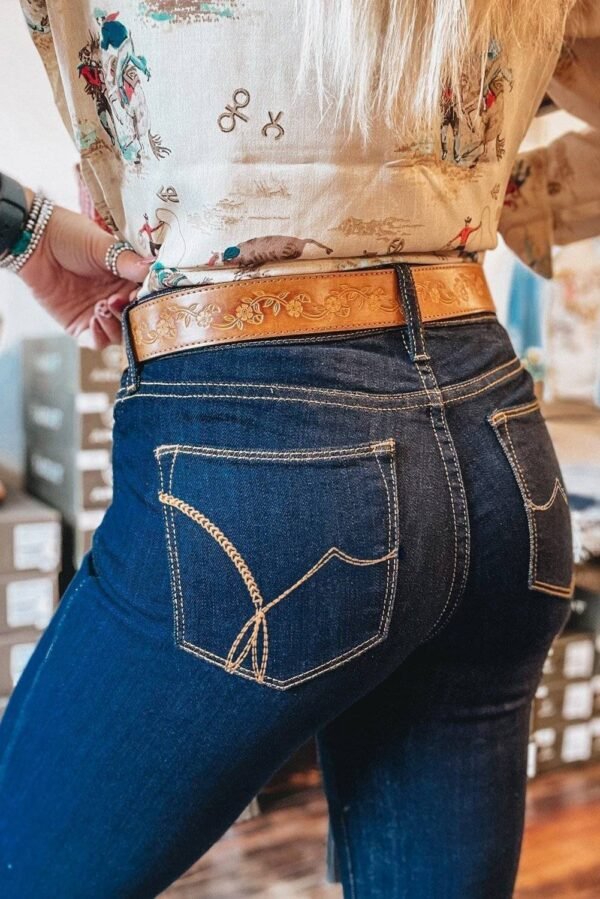 Sail Blue Center Seam Deep Wash Straight Jeans - Image 8