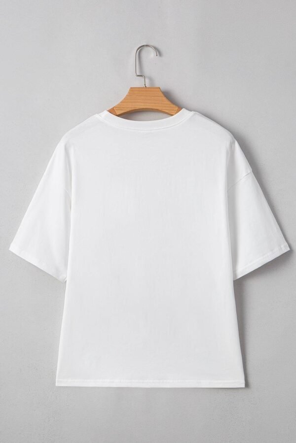 White Flag Bow Graphic Crewneck Tee - Image 5