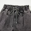 69907568-c958a32b9c1c7b0c.jpg Ashleigh Blue Drawstring High Waist Casual Denim Shorts with Pockets