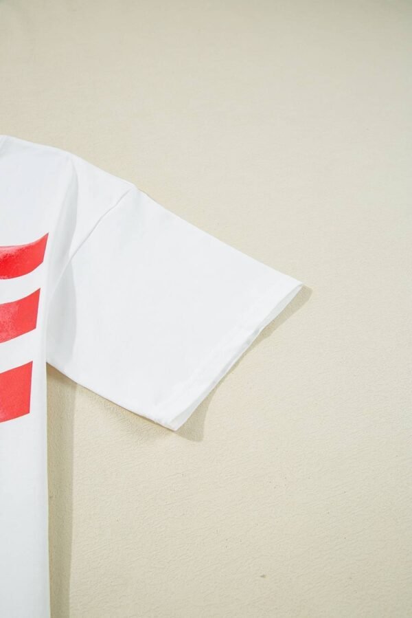 White Flag Bow Graphic Crewneck Tee - Image 6