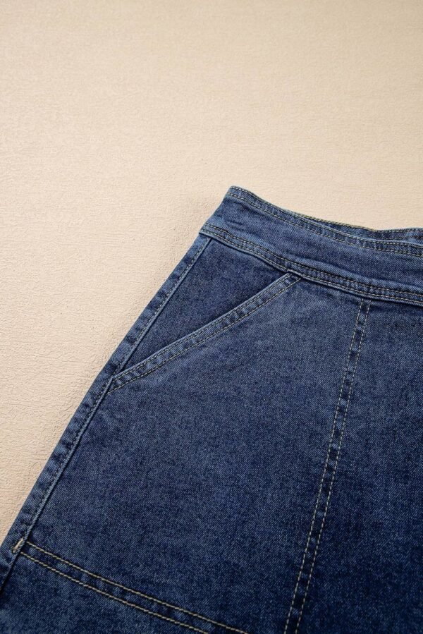 Ashleigh Blue Faux Wrapped Mini Denim Skort - Image 8