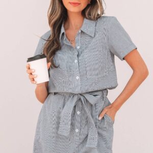 69751472-ee0f57f363301224.jpg Blue Stripe Chest Pockets Buttoned Belted High Waist Romper