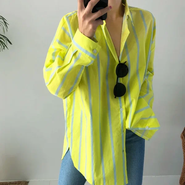 New Irregular Front Short Back Long Loose Elegant Woman Shirts