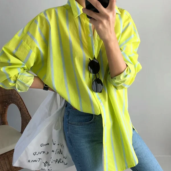 New Irregular Front Short Back Long Loose Elegant Woman Shirts - Image 2