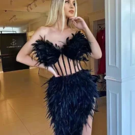 Black Feathers Boutique Elegant Luxury Dresses