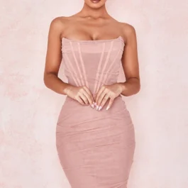 European Night Clubs Strapless Wrap Chest Hip Skirts