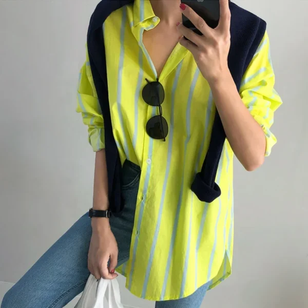 New Irregular Front Short Back Long Loose Elegant Woman Shirts - Image 3