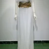Luxury White Women Sequin Beading Pleated Dress