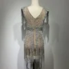 Elegant Rhinestone Bodycon Fringe Tassel Luxury Dress