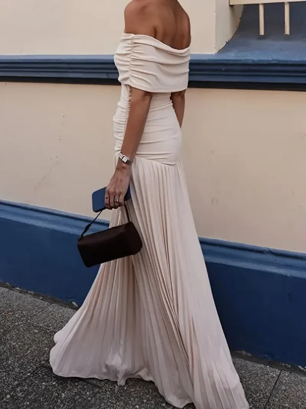 Sexy Pleated Ruffle Long Clubwear Gown for Parties & Night Out