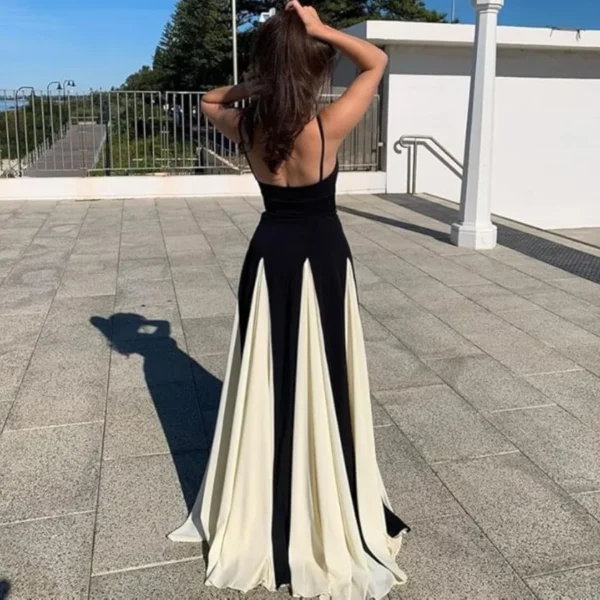 Elegant Sleeveless Backless long high waist Dinner Party dress - Image 3