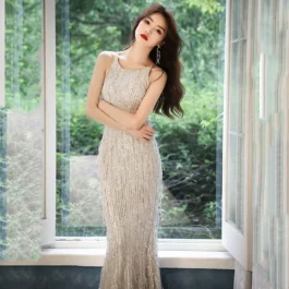 High Quality Gorgeous Sequins Wedding Dress