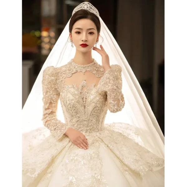 Luxury Long-tailed High-end Bridal Wedding Dress