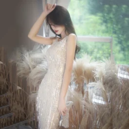 High Quality Gorgeous Sequins Wedding Dress