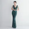 Slim-fit Evening Temperament Elegant Long Sequins Evening Dress