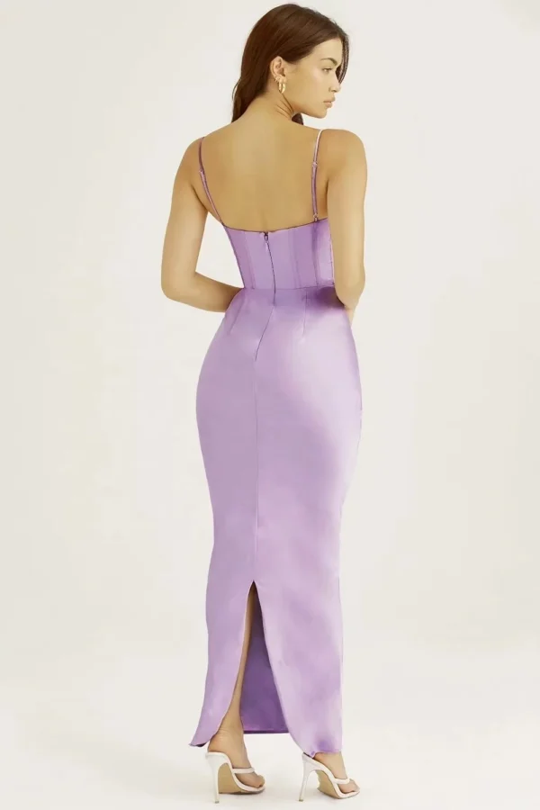 New Arrivals Sling Fishbone Waist Slim Fit Hip Dresses Long Gown Evening Dress