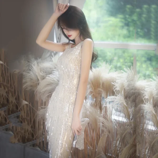 High Quality Gorgeous Sequins Wedding Dress - Image 5