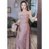 New Sequined High-end Luxury Niche Skirt Female Banquet Evening Dress
