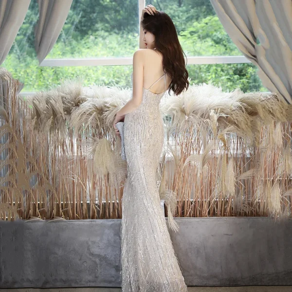 High Quality Gorgeous Sequins Wedding Dress - Image 3