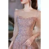 New Sequined High-end Luxury Niche Skirt Female Banquet Evening Dress